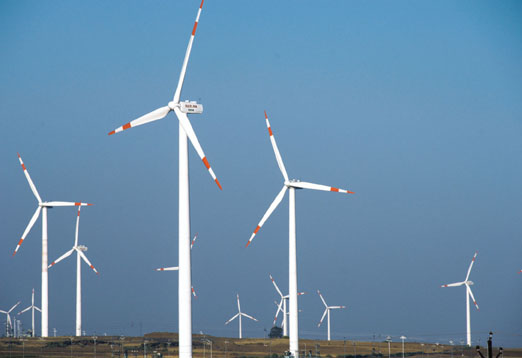 Suzlon wind turbines at work